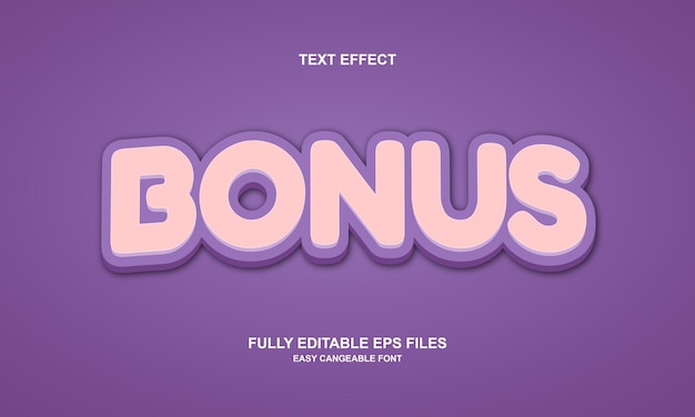 Editable text effect bonus