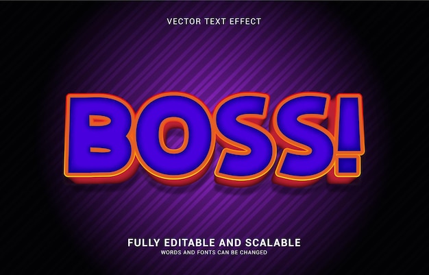 Vector editable text effect, boss style can be use to make title