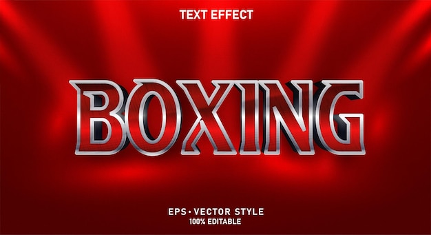 Editable text effect Boxing text on background style template