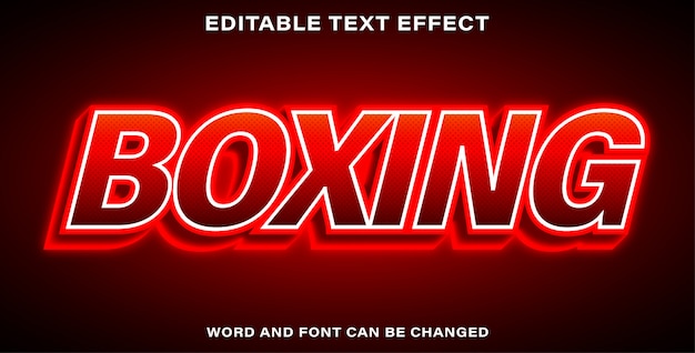 Vector editable text effect - boxing