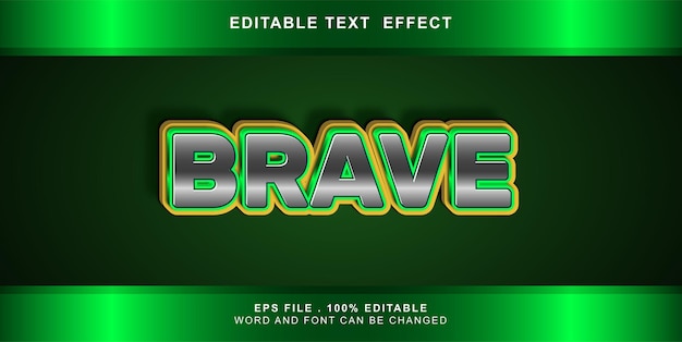 editable text effect brave