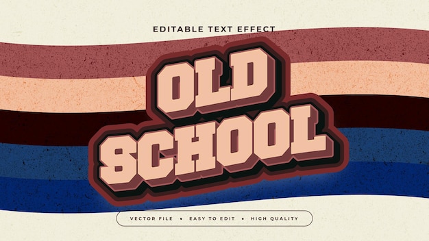 Editable text effect Brown old school text