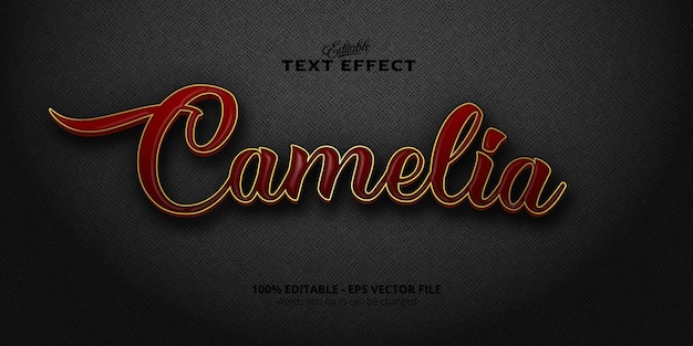 Vector editable text effect, camelia text