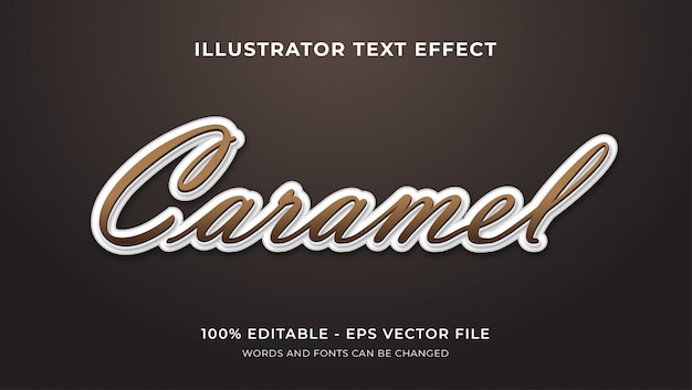 Editable text effect - caramel style