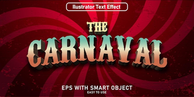 Editable text effect - the carnaval style