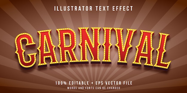 Editable text effect - carnival style