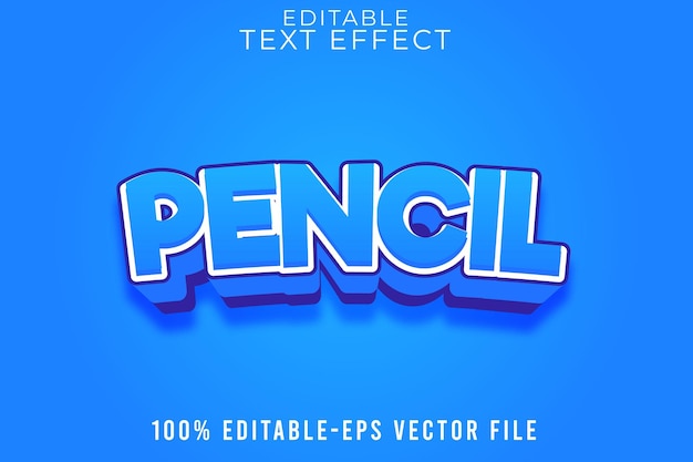 EDITABLE TEXT EFFECT CARTOON STYLE PENCIL