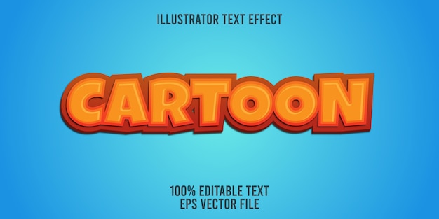 Editable text effect cartoon style