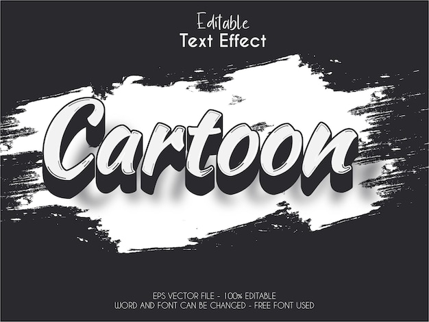 Editable text effect cartoon style