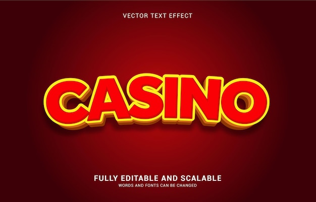 Vector editable text effect, casino style can be use to make title