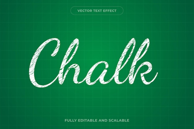 Editable text effect  Chalk style