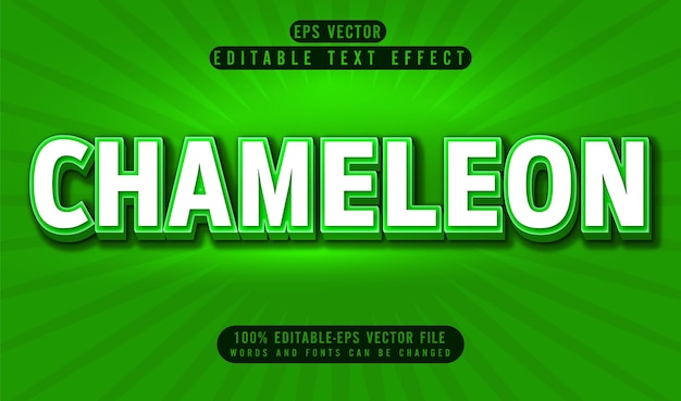 Editable text effect in chameleon style