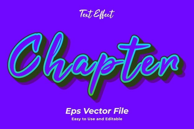 Editable text effect chapter