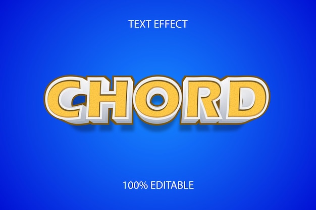 Editable Text Effect CHORD COLOR YELLOW