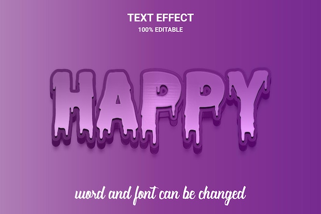 Editable text effect comic font style Word and font can be changed