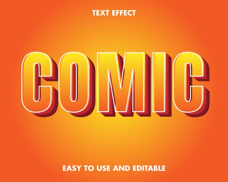 Editable Text Effect - Comic Text Effect.