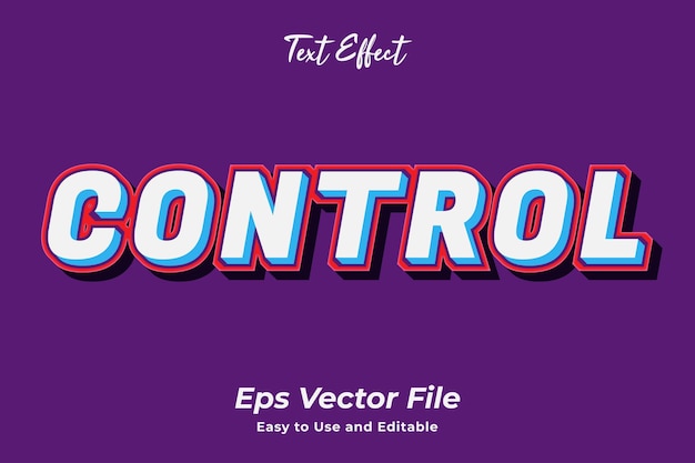 Editable text effect control