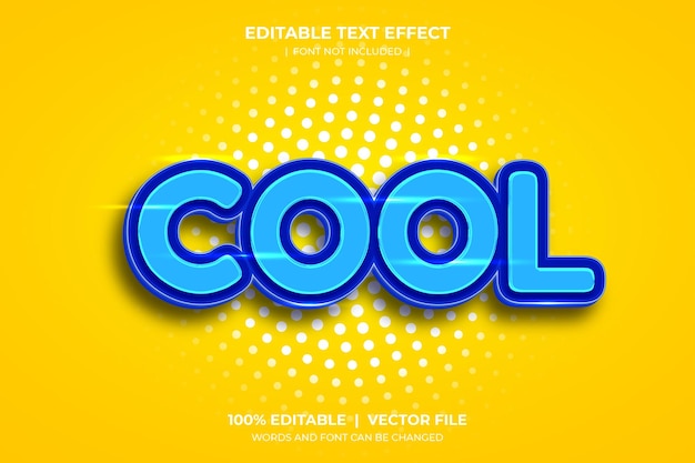 Editable text effect cool