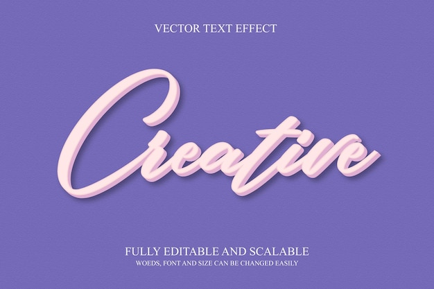 Vector editable text effect cretive