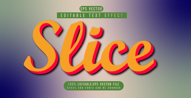 Premium Vector | Editable text effect in cute slice layer effect style