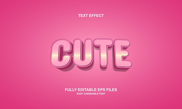 Editable text effect cute