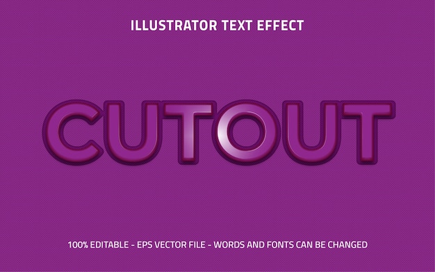 Editable text effect, cutout style illustrations