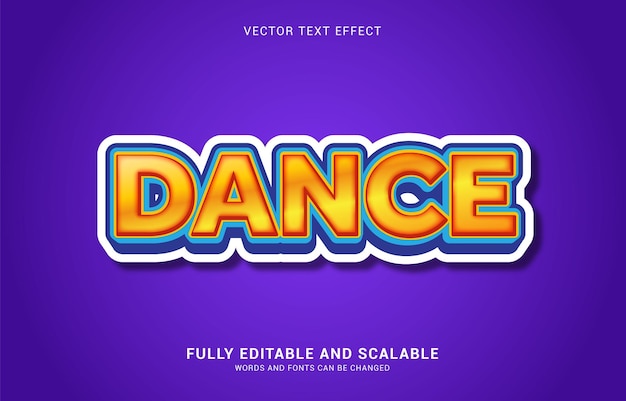 Editable text effect Dance style can be use to make Title