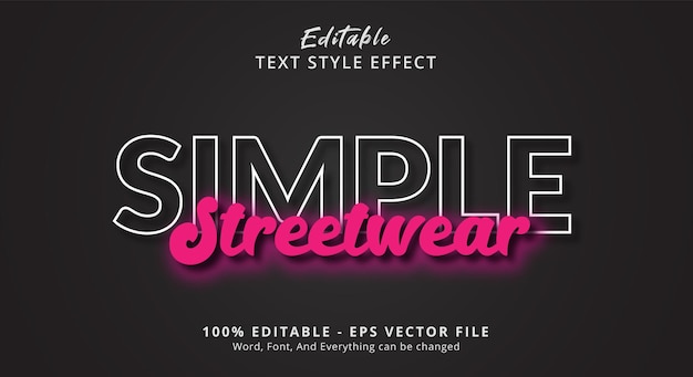 Editable text effect design business fashion style