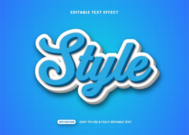 Editable text effect design