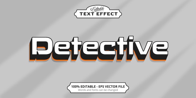 Editable text effect, Detective text