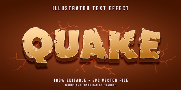 Editable text effect - earthquake style