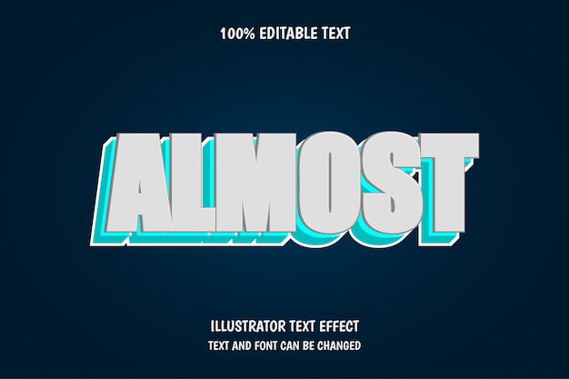 Vector editable text effect,easy editable font