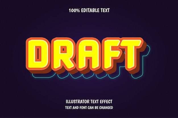 Editable text effect,easy editable font