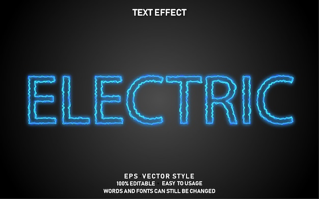 Editable Text Effect Electric 