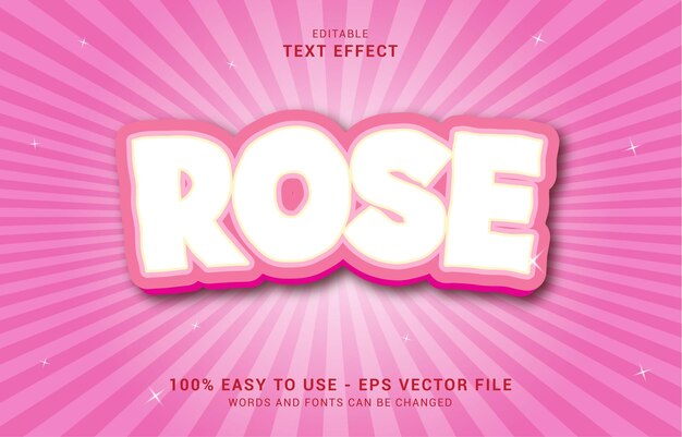 Editable text effect, Elegant Rose style can be use to make Title