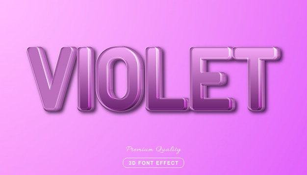 Editable text effect, elegant violet style