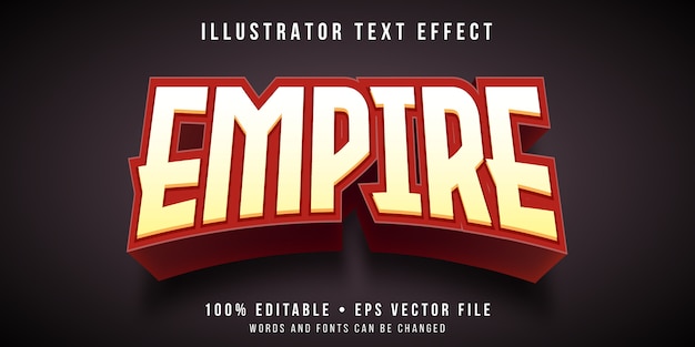 Editable text effect - empire game style