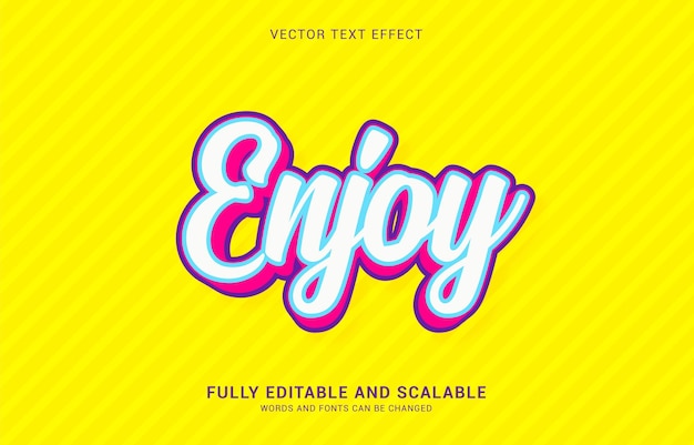 Vector editable text effect enjoy style can be use to make title