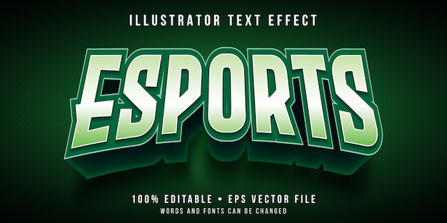 Editable text effect - esports gaming logo style