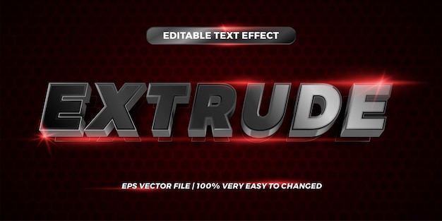 Editable text effect - Extrude text style   concept