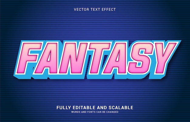 Vector editable text effect fantasy style