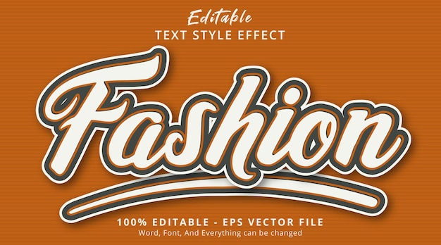 Vector editable text effect, fashion text on popular color combination effect