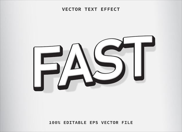 Editable text effect Fast modern lettering typography font style