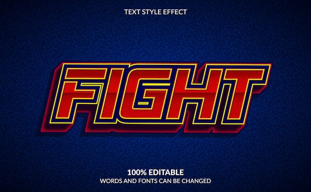 Editable Text Effect, Fight Text Style