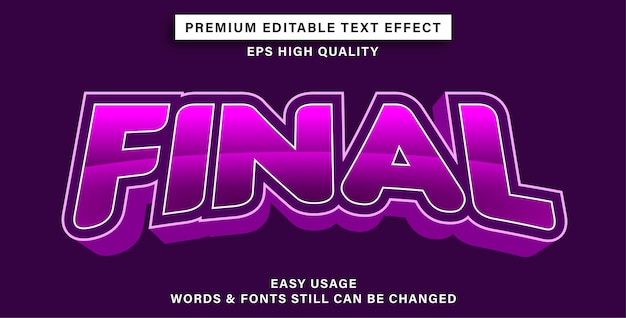 Editable text effect final