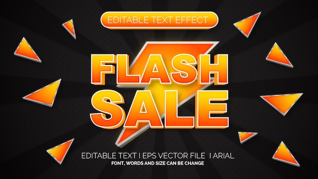 Editable Text Effect Flash Sale