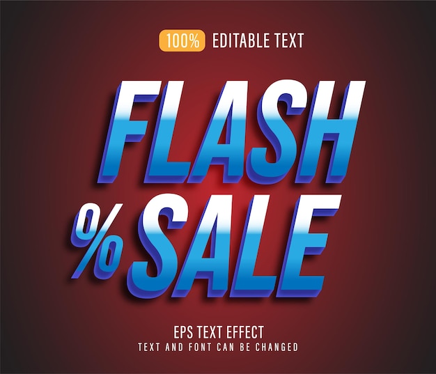 Editable text effect flash sale