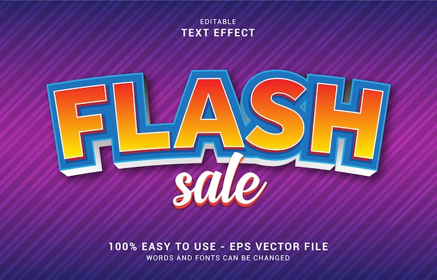 Editable text effect, flash sale