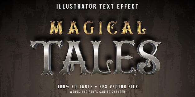 Editable text effect - folk tales style