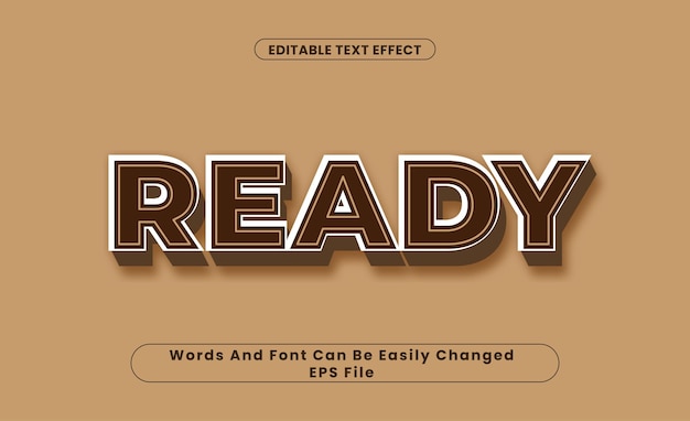 Editable text effect font and word can be change